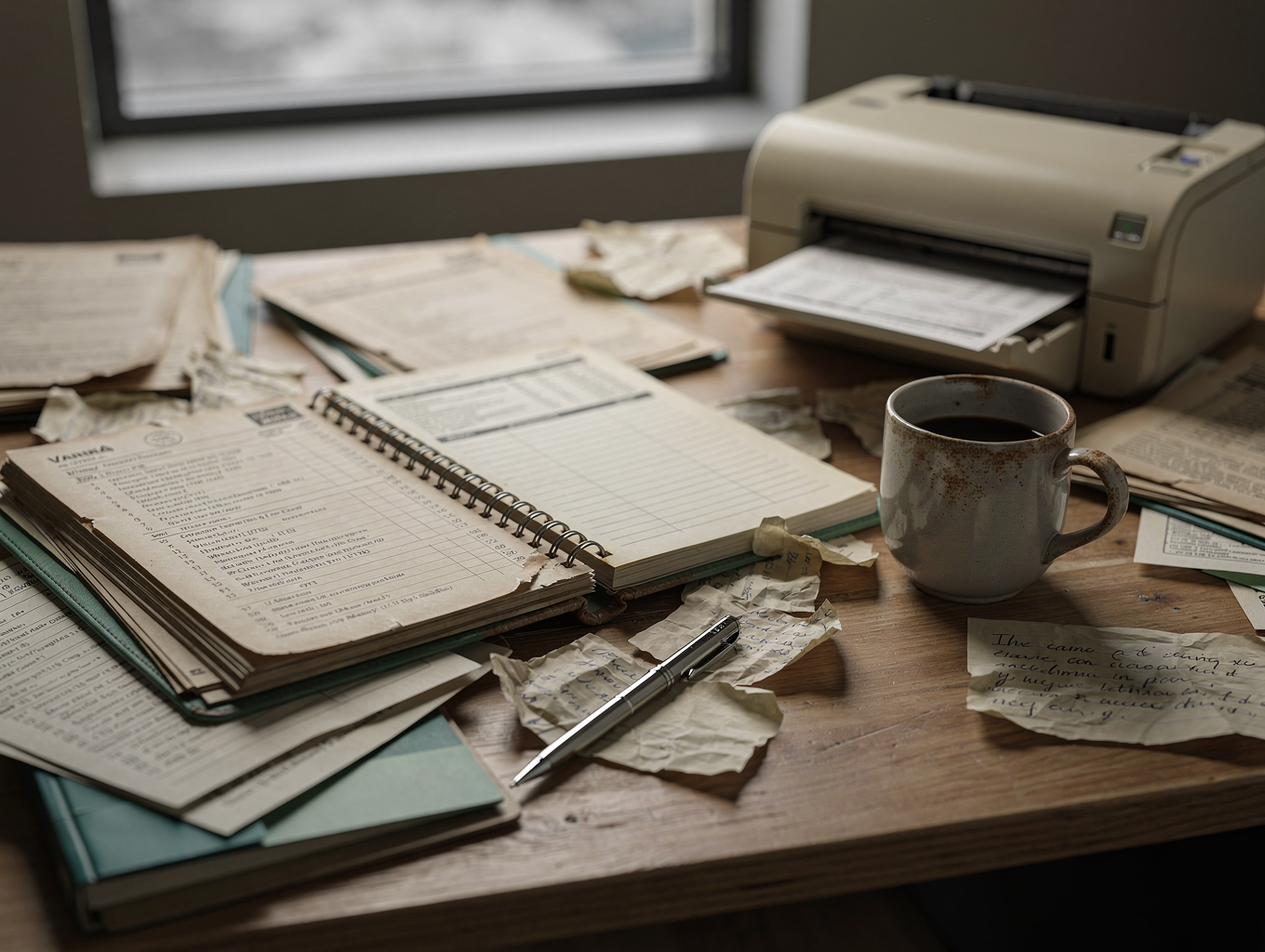 Disorganised paperwork and chaotic spreadsheets