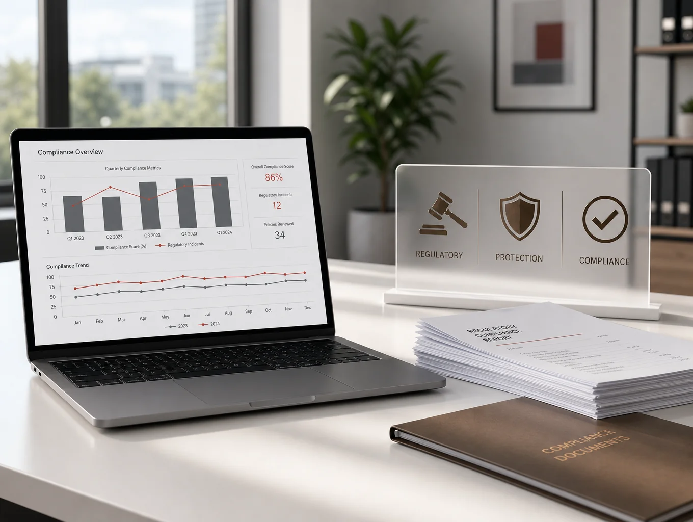 Structured compliance diligence dashboard preview
